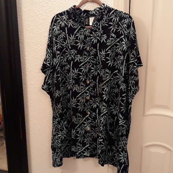 New MIB Black Turquoise Stand Collar Tunic - Picture 1 of 6